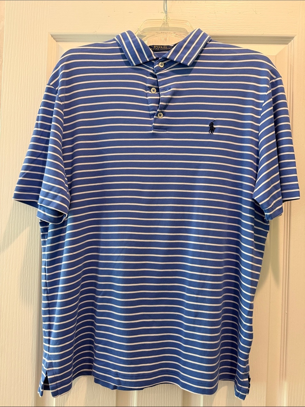 Polo by Ralph Lauren Royal Blue & White Striped Polo
